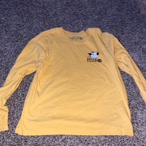 PacSun Yellow Felix the Cat Shirt